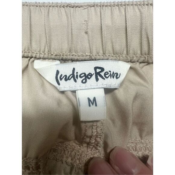 Indigo Rein Pull on Light weight Casual  Pants Sz M beige NWT - Picture 3 of 8